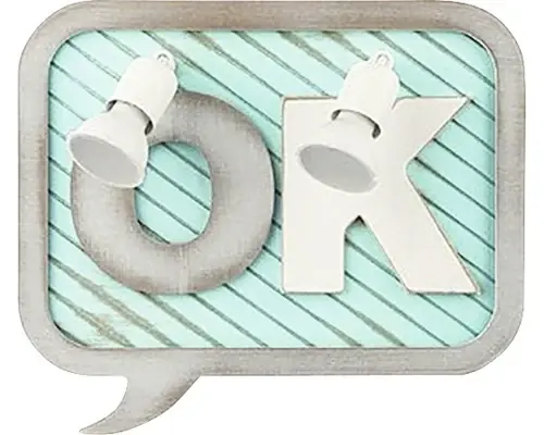 Comandă acum - Aplica Comic Book „ok” Gu10 Max. 2x35w, Pentru Camera Copiilor