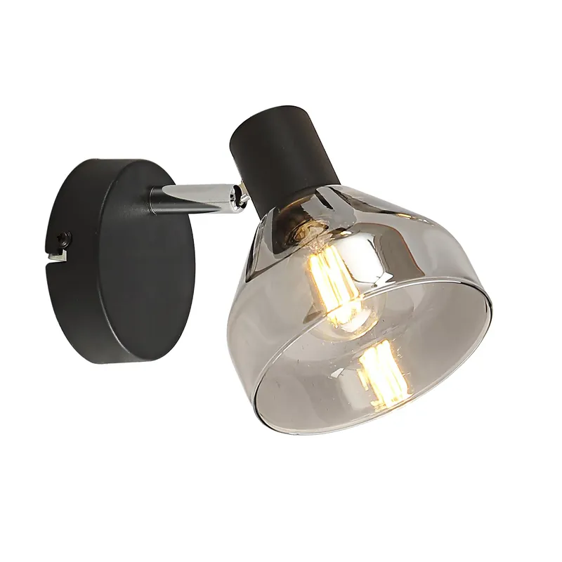 Retur ușor - Aplica Klausen, INTIM AP1, Negru/Crom, KL161004, IP20, E14, 1 x 7 W