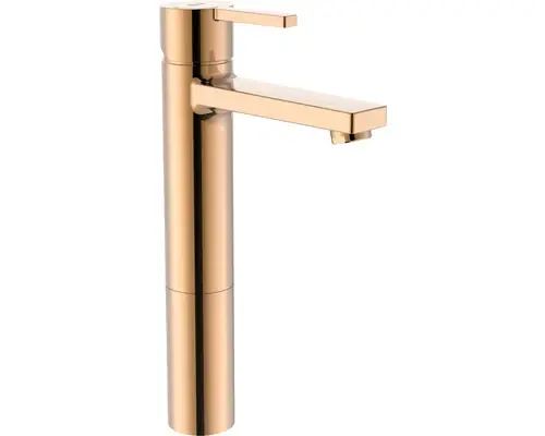 Noutate în catalog - Baterie lavoar monocomanda inalta Roca Naia tehnologie Cold Start rose gold