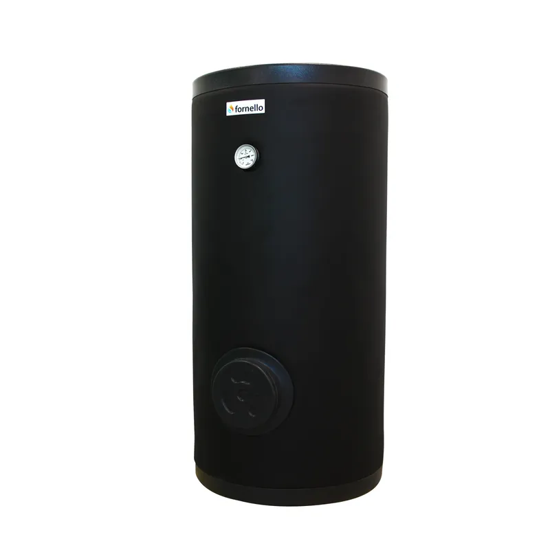 Boiler cu 2 serpentine FORNELLO SOL 150 LT 2S, pentru centrala termica si solar, montaj pe sol, izolatie termica, manta de protectie, flansa de vizitare | Stoc pe terminate