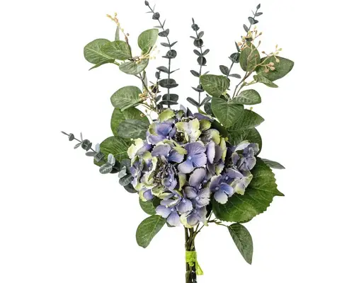 Buchet Artificial Mix Hortensii H 56 Cm Albastru - Ofertă avantajoasă