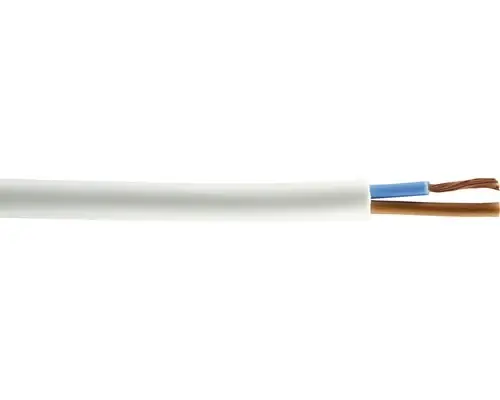 Cablu Myym (H03vv-f) 2x0, 75 Mm² Alb, Inel 20m - Preț redus