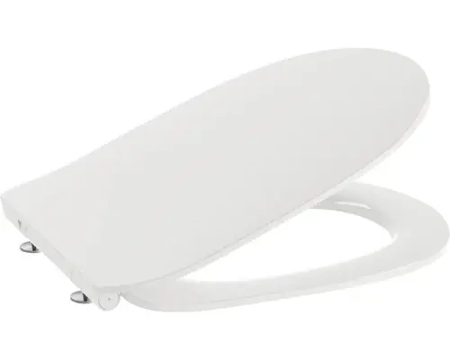 Ofertă specială | Capac WC Roca Gap Round duroplast, inchidere lenta, alb 44,9x35,7 cm