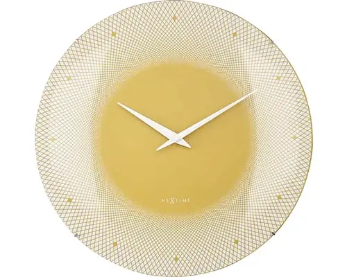 Preț excelent | Ceas Perete Nextime Deep Galben Ø 50 Cm