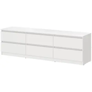 Outlet | Comodă TV MebelStar NEO 6S 180x43x53 White (MBS-1288)