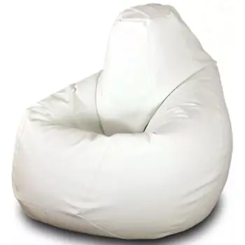 Fotoliu BeanBag BeanBag BM0569, Груша из глянцевой экокожи Max, L, Белый | Disponibil