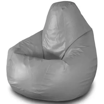 Fotoliu BeanBag BeanBag BM0570, Груша из глянцевой экокожи Max, L, Серый | Produs nou