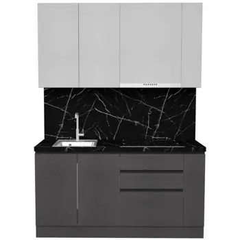 Calitate excelentă - Mobilă pentru bucatarie ArtFlame GOLA White/Storm Grey (1.6 m.l.)