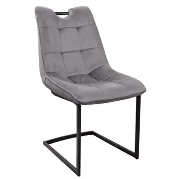 Ofertă specială | Scaun Deco Confort Catifea Grey+Black Leg
