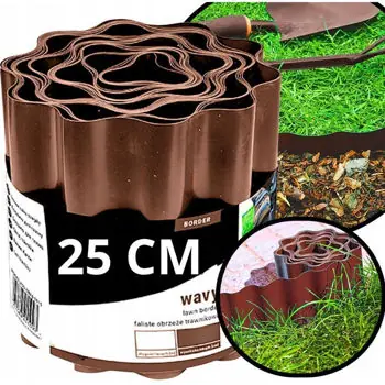 Decor pentrru grădină Bradas OBFB0925 Gard decorativ palisada 9mx25cm cafeniu | Preț special online