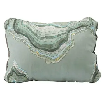 Pernă turistică Cascade Designs Compressible Pillow Cinch Large Sage Topo Wave - În topul vânzărilor