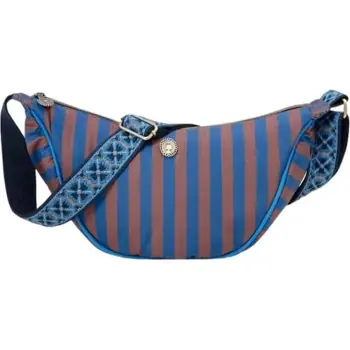 Preț avantajos | Geantă de umăr Pip Studio 51.273.426 Freya Half Moon Cross Body Bag Stripe Blue 34x10x16cm