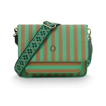 Calitate profesională - Geantă de umăr Pip Studio 51.273.430 Fenna Cross Body Bag Medium Stripe Green 25x7x20cm Green