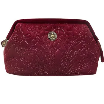 Geantă de toaletă/de cosmetice Pip Studio 51.274.188 Cooper Cosmetic Purse Small Velvet Quiltey Days Red 19x8.5x1 Red | Economisește acum
