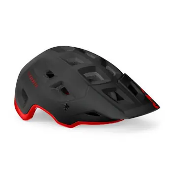 Cască de protecție Met-Bluegrass Terranova Matt black red glossy L | Calitate excelentă
