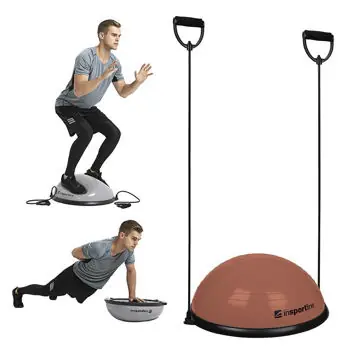 Recomandare - Echipament pentru echilibru inSPORTline 13368 bosu balansir 57x25 cm Uni IN17897-7 cu maneri Brown