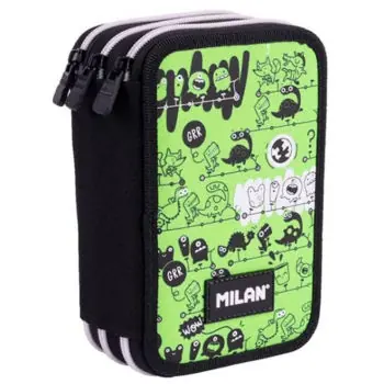 Cantități limitate - Penar școlar Milan 081364TN2 Penar Tandem (3 compart., echipat)