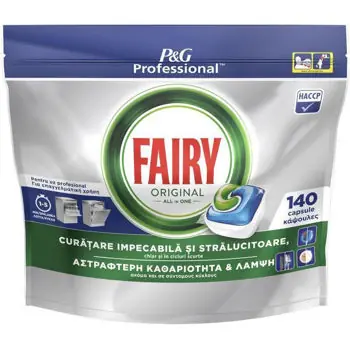 Stoc limitat - Detergent mașina de spălat vase Fairy 1308 Professional All In One 140 Cap