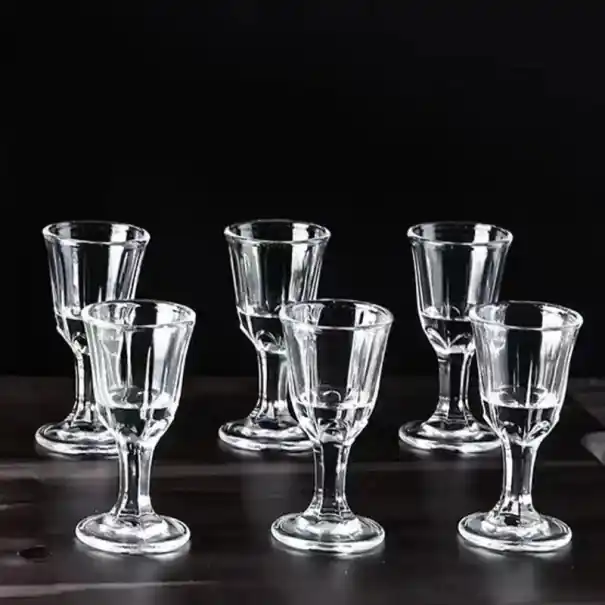 6 bucăți pahare pentru țuică în formă de cupă 10 ml 30 x 60 x 30 mm Mini pahare pentru băuturi spirtoase Pahare de degustare Set de pahare din sticlă | Cumpără online