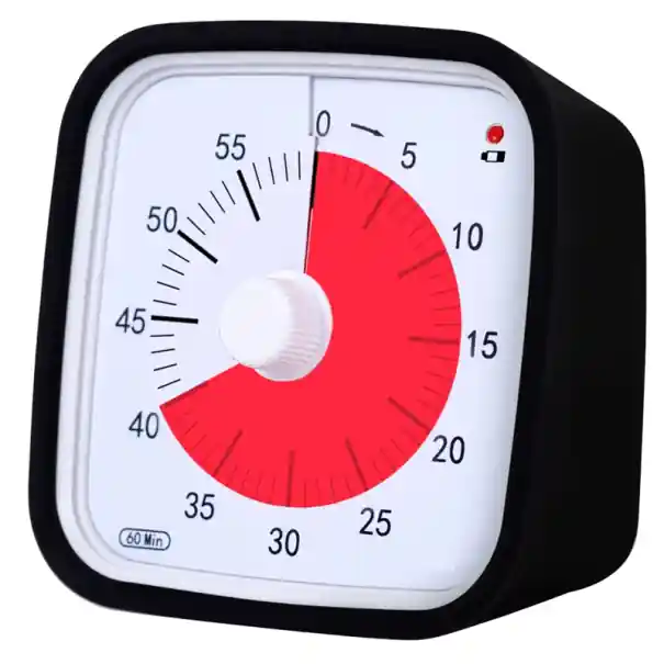 Cronometru vizual cu numărătoare inversă colorată, temporizator de minute, 60 de minute, memento de funcționare silențioasă, ajutor pentru copii, învățare, uz casnic, școală și birou | Nu rata