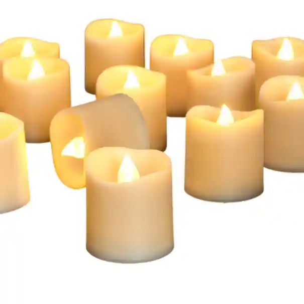 24 bucăți de lumânări electronice LED 3,8 x 4,5 cm corp din plastic PP pentru decorațiuni, lumânări sigure pentru masă și pentru acasă - Preț de ofertă