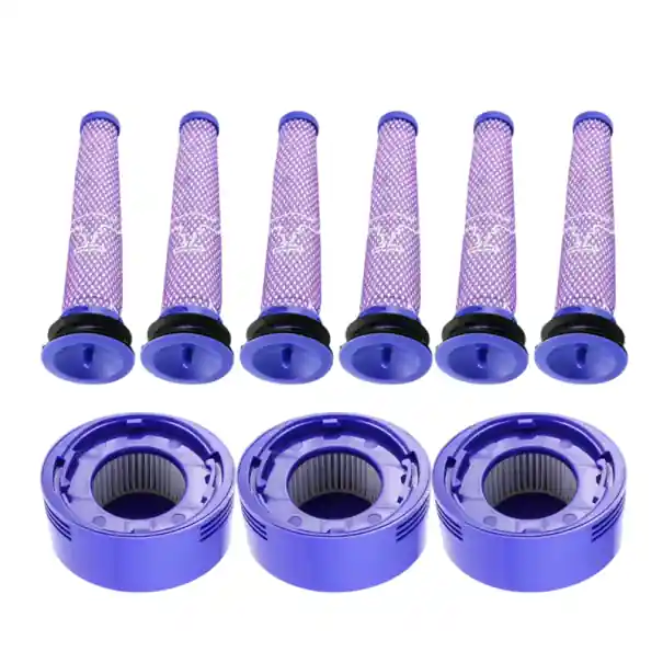 Set de 6 filtre pre-motor și 3 filtre HEPA post-motor pentru Dyson V7 V8 Animal Absolute Carbon Fiber | Stoc limitat