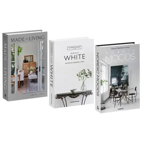Calitate premium - 3 bucăți de cărți decorative false Elements of Style decorare neîntreținută imitație de cărți pentru interior bibliotecă raft masă accesoriu de apartament