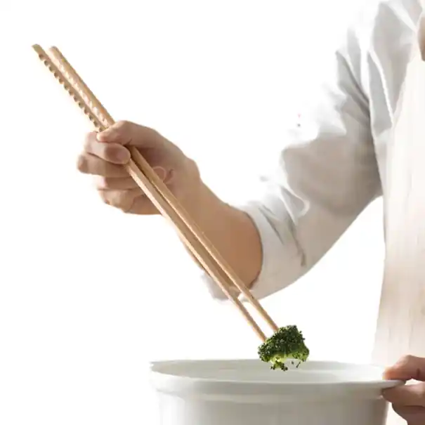 Alegerea clienților | Bețișoare de bucătărie din lemn 33 cm Bețișoare japoneze din lemn extra lungi Bețișoare antiderapante pentru gătit tăiței și prăjit