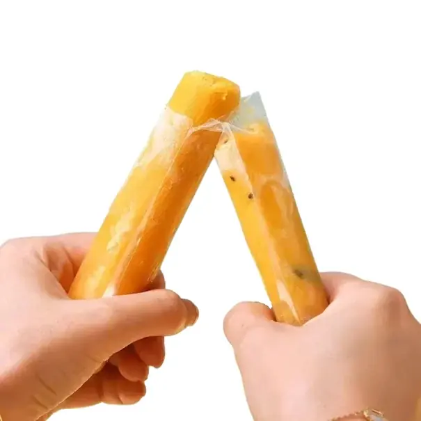 200 buc Pungi transparente pentru înghețată, 5,5 x 28 cm, de unică folosință, din PE, ambalaje pentru înghețată, smoothie, iaurt, cu fermoar, matrițe DIY pentru copii, pentru delicii de vară, făcute în casă - Grăbește-te