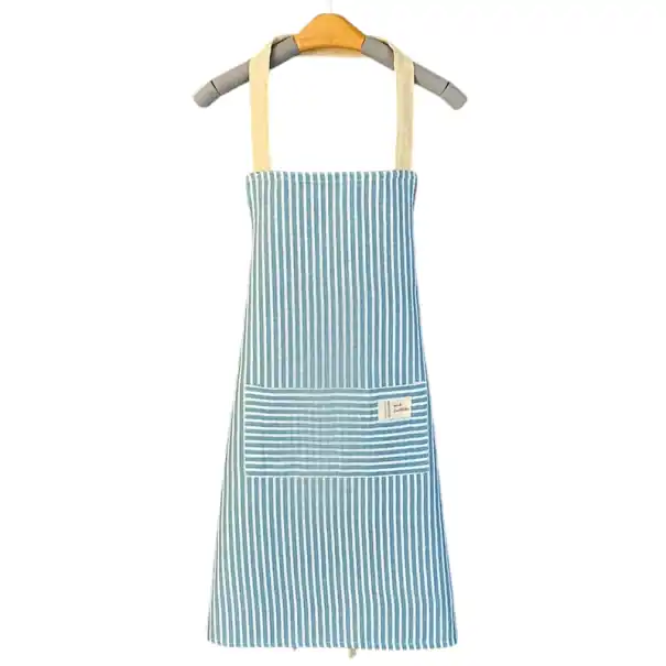Zástěră din in cu dungi fără mâneci pentru bucătărie și grădină Material natural Protecție stilată pentru îmbrăcăminte Practică și ușoară - Stoc pe terminate