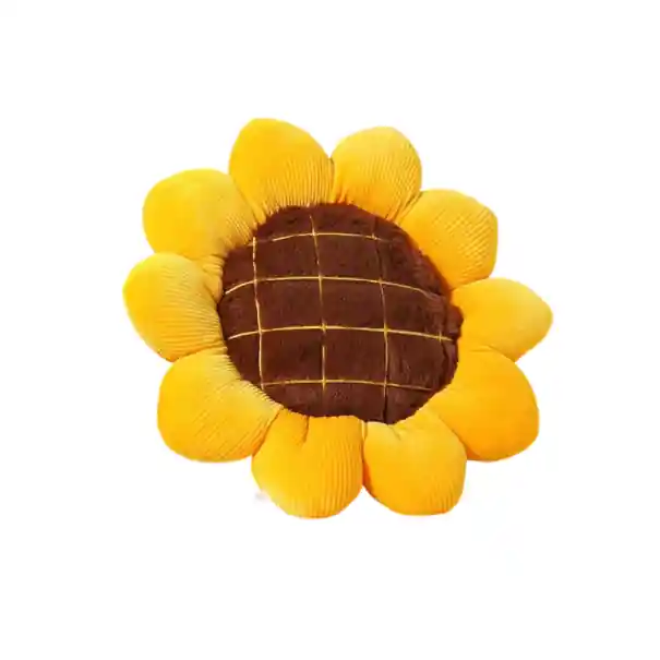 Perna decorativă în formă de floarea-soarelui 50 × 50 cm galbenă maro perna moale pentru interior pe canapea și scaun | Noutate în ofertă