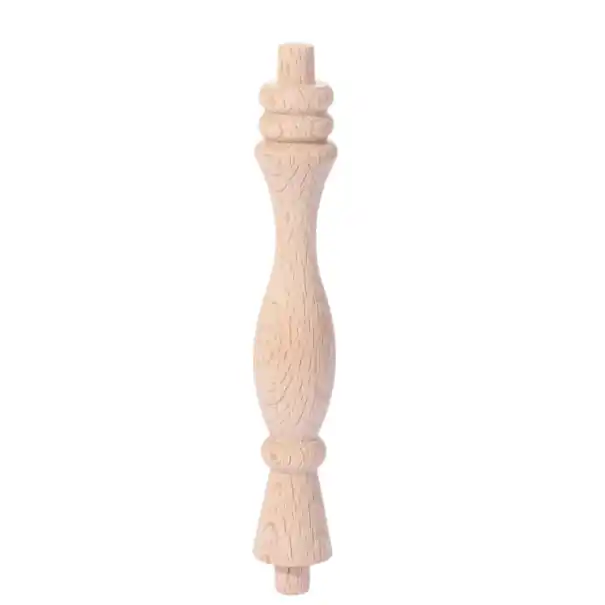 Outlet - Picior de lemn pentru mobilier profil decorativ turnat 13,5 cm lemn masiv natural picior pentru comodă masă dulap