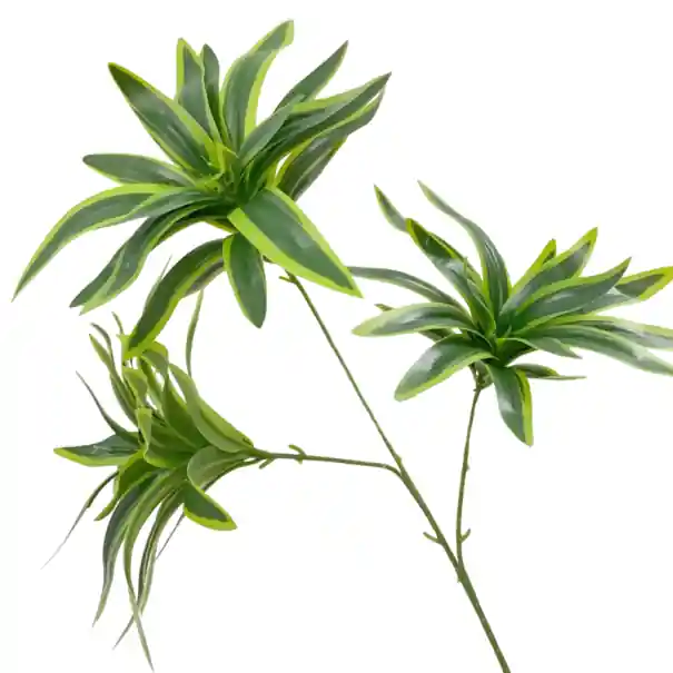 Planta artificiala 70 cm Ramura din plastic cu frunze tropicale verde tei Decorat pentru vaza, ghiveci sau aranjament interior - Reduceri