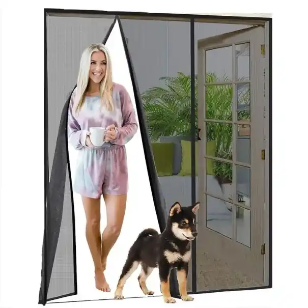 Comandă online - Plasa antiinsecte cu Velcro 190 x 200 cm Plasa anti tantari cu magnet Plasa antiinsecte pentru usi de balcon