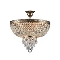 Alegerea clienților - Lustra rotunda din Cristal Transparent cu 5 becuri D40xH44cm Palace