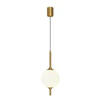 Direct din fabrică - Pendul din Metal Alama si Sticla Alb H351xL18cm The Sixth Sense