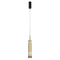 Pendul din Metal Negru si Sticla Auriu Cognac H365xD8cm Ordo - Preț special online