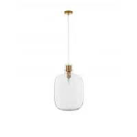 Recomandare | Pendul structura din Metal Alama si abajur din Sticla Transparent H198xL30cm IP20 CINZIA