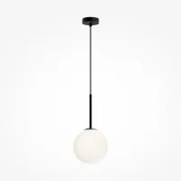 Comandă azi - Pendul din Metal si Sticla Negru mat/Alb D20xH180cm Basic form