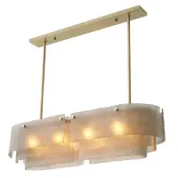 Selecție de top | Candelabru din Metal Alama si Sticla Transparent H20.5xL120cm Joy of Light Eichholtz