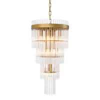 Produs nou | Candelabru din Metal Alama atichizata si Sticla Transparent H68xD35.5cm Yara S Eichholtz