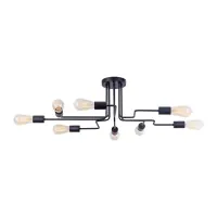 Comandă acum | Candelabru Asimetric din Metal Negru Gilbert L87xH26cm