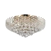 Candelabru Rotund din Metal si Cristal Auriu/Transparent Karolina D51xH27cm - Pentru o perioadă limitată