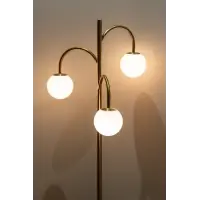 Alegerea clienților - Lampa de podea din Metal/Marmura/Sticla Auriu/Alb L46xH155cm Janou