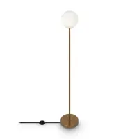 Noutate în ofertă | Lampa de podea din Metal si Sticla Alama/Alb cu 1 bec E27 60W D25xH155cm Ring