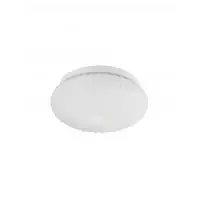 Cantități limitate | Plafoniera structura din Metal Alb si abajur din Sticla Alb H12xL30cm IP44 CLAM