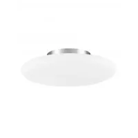 Economii mari - Plafoniera structura din Metal Argintiu si abajur din Sticla Alb H14xL42cm IP20 PRESSIONE