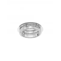 Plafoniera structura din Metal Argintiu si abajur din Cristal Transparent H12xL50cm IP20 29W 1481lm 3500k AURELIA - Selecție premium
