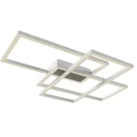 Alegerea clienților - Plafoniera Dreptunghiulara din Metal Alb Line L78xH8cm