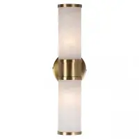 Preț excelent | Aplica de perete din Metal Auriu si Sticla Alb H45xL12cm Charlize Richmond Interiors